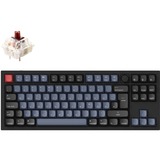 Keychron Q3 Knob, Gaming-Tastatur schwarz/blaugrau, DE-Layout, Gateron G Pro Brown, Hot-Swap, Aluminiumrahmen, RGB