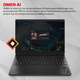 OMEN HyperX OMEN 15-gb0180ng, Gaming-Notebook schwarz, AMD Ryzen 7 8745HX, NVIDIA GeForce RTX 5070, 16 GB DDR5, 512 GB (512 GB SSD), ohne Betriebssystem