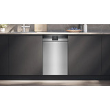 Siemens SR43ES24ME iQ300 , Spülmaschine edelstahl (gebürstet)/schwarz, 45 cm, Home Connect