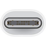 Apple USB Adapter, USB-C Stecker > Lightning Buchse weiß, gesleevt