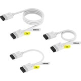 Corsair iCUE LINK Kabel-Kit, 600 / 200 / 100mm, gerade weiß, 5-teilig