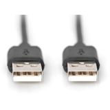 Digitus USB 2.0 Anschlusskabel USB-A (Stecker) > USB-A (Stecker) schwarz, 1,8 Meter