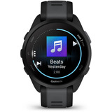 Garmin Forerunner 165 Music, Smartwatch schwarz/dunkelgrau, 43 mm, Silikon-Armband