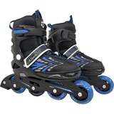 L.A. Sports Inline Skates Soft-Boot Stripes Gr. 29-33, Inline-Skates blau/schwarz, verstellbar