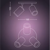 Philips Hue White & Color Ambiance Fugato 3er-Spot, LED-Leuchte weiß