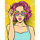 Ravensburger CreArt ART Collection Leinwand Edition - Lady in Pink (PopArt), Malen 