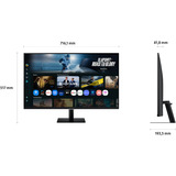 SAMSUNG Smart AI Monitor S32FM700UU, LED-Monitor 80 cm (32 Zoll), schwarz, UltraHD/4K, VA, HDR, Fernbedienung, Lautsprecher