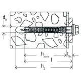 fischer Langschaftdübel DuoXpand 10x140 FUS R hellgrau/rot, 50 Stück