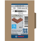 Bosch Professional PRO SDS plus-4C Flachmeißel, 20mm x 250mm 10 Stück