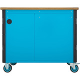 Hazet Werkbank Assistent (179NW-7/210), fahrbar, Sortiment, Werkzeugwagen blau/schwarz, 210-teilig inkl. DAB Radio