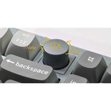 Keychron Q6 Knob, Gaming-Tastatur schwarz/blaugrau, DE-Layout, Gateron G Pro Red, Hot-Swap, Aluminiumrahmen, RGB