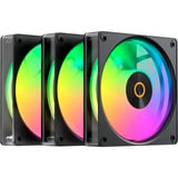 Ocypus Gamma F12 Elite ARGB, Gehäuselüfter schwarz, 3er Pack, 120 mm