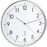 TFA Analoge Funk-Wanduhr weiß/silber