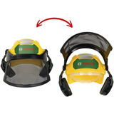 Theo Klein Bosch - Waldarbeiter Helm mit Visier, Gartenspielgerät 