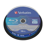 Verbatim BD-R 50 GB, Blu-ray-Rohlinge 6fach, 10 Stück, Retail
