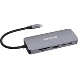 Verbatim USB-C Pro Multiport-Hub CMH-09, 9 Port , Dockingstation grau, HDMI, RJ-45, 3x USB-A, 2x USB-C, PD, SD, microSD