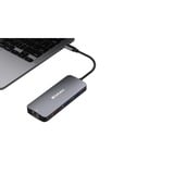 Verbatim USB-C Pro Multiport-Hub CMH-09, 9 Port , Dockingstation grau, HDMI, RJ-45, 3x USB-A, 2x USB-C, SD, microSD