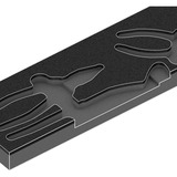 Wera 9780 Schaumstoffeinlage KNIPEX Zangen-Set 1, 3‑teilig schwarz/grau, in Schaumstoffeinlage für Werkstattwagen