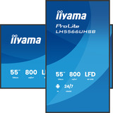 iiyama LH5566UHSB-B1AG, Public Display schwarz (matt), UltraHD/4K, VA, HDMI, USB-C