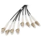Digitus Glasfaser Universal Breakout Kabel, Duplex, LC/UPC Stecker, Multimode OM4 schwarz, 50 Meter, vorkonfektioniert