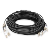 Digitus Glasfaser Universal Breakout Kabel, Duplex, LC/UPC Stecker, Multimode OM4 schwarz, 50 Meter, vorkonfektioniert