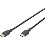Digitus HDMI Ultra High Speed Anschlusskabel, mit Ethernet, UHD 8K schwarz, 1 Meter