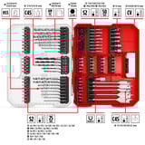 EINHELL XL-CASE Bit- & Bohrer-Set mit Aufbewahrung, 95-teilig, Bohrer- & Bit-Satz 
