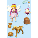 PLAYMOBIL 71844 Magic Unicorns: Goldenes Einhornfohlen mit Fee, Konstruktionsspielzeug 