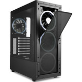 Sharkoon TK5M RGB Generalüberholt, Tower-Gehäuse schwarz, Gehärtetes Glas
