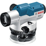 Bosch Optisches Nivelliergerät GOL 20 G Professional, mit Baustativ + Messstab blau, Koffer, Maßeinheit 400 Gon