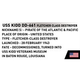 COBI USS Kidd DD-661, Konstruktionsspielzeug 
