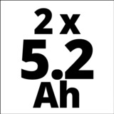 Einhell Akku Power-X-Change Plus Twinpack 18V 5,2Ah rot/schwarz, 2 Stück