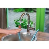 GARDENA Indoor Grundausstattung, Hahnverbinder für Indoor-Wasserhähne, Hahnstück hellgrau/orange, 13mm (1/2") - 19mm (3/4")