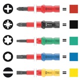 Wera Kraftform Kompakt VDE 17 extra slim 1 Tool Finder, 17-teilig, Schraubendreher rot/gelb, inkl. 2 Steckgriffe, VDE-Wechselklingen, Zange