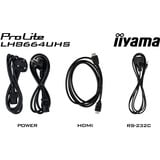 iiyama ProLite LH8664UHS-B3AG, Public Display schwarz (matt), UltraHD/4K, IPS, HDMI, USB-C, USB-Hub