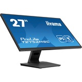 iiyama ProLite T2752MSC-B1, LED-Monitor 68.6 cm (27 Zoll), schwarz (matt), Full HD, IPS, Touchscreen, HDMI, DisplayPort, USB 