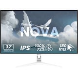 Arozzi Nova 32T2K180, Gaming-Monitor 80 cm (31.5 Zoll), weiß, QHD, IPS, HDMI, DP, Lautsprecher, 180Hz Panel