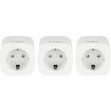 Bosch Smart Home Zwischenstecker Kompakt, Schaltsteckdose weiß, 3er Pack