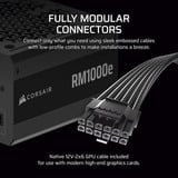 Corsair RM1000e Generalüberholt, PC-Netzteil schwarz, 1x 12 Pin High Power GPU, 2x PCIe, Kabel-Management, 1000 Watt