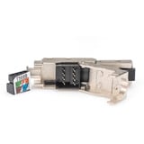 Digitus CAT.6a Feldstecker abwinkelbar, STP mit Staubschutzkappe silber, 1 Stück