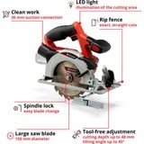 EINHELL Power X-Change Akku-Handkreissäge TE-CS 18/150 Li-Solo, 18Volt rot/schwarz, ohne Akku und Ladegerät