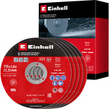 EINHELL Trennscheibe dünn, Ø 115 x 1,0mm, 5 Stück für Winkelschleifer