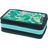 Herlitz TriCase Sweet Jungle, Schüleretui grün/dunkelblau, 31-teilig