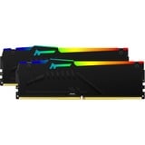 Kingston FURY DIMM 32 GB DDR5-5200 (2x 16 GB) Dual-Kit, Arbeitsspeicher schwarz, KF552C36BBEAK2-32, FURY Beast RGB, INTEL XMP, AMD EXPO