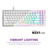 NZXT FUNCTION Elite MiniTKL, Gaming-Tastatur weiß, US-Layout, NZXT Swift