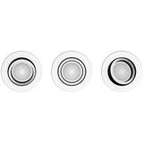 Philips Hue White Ambiance Adore Bathroom Einbau- und Einlege-Downlight (3er-Pack), LED-Leuchte silber