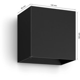 Philips Hue White & Color Ambiance Resonate Wandleuchte, LED-Leuchte schwarz, einstrahlig