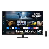 Samsung Smart AI Monitor S43FM700UU, LED-Monitor 108 cm (43 Zoll), schwarz, UltraHD/4K, VA, HDR, Fernbedienung, Lautsprecher