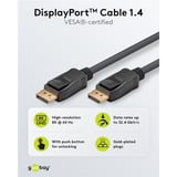 goobay Kabel DisplayPort 1.4 Stecker > DisplayPort Stecker schwarz, 1 Meter, 8K