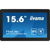 iiyama ProLite TF1633MSC-B1, LED-Monitor 39.5 cm (15.6 Zoll), schwarz, FullHD, IPS, Touchscreen, HDMI, DisplayPort, Open Frame